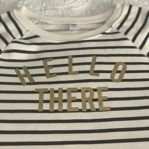 Old Navy Black and white striped sweater
